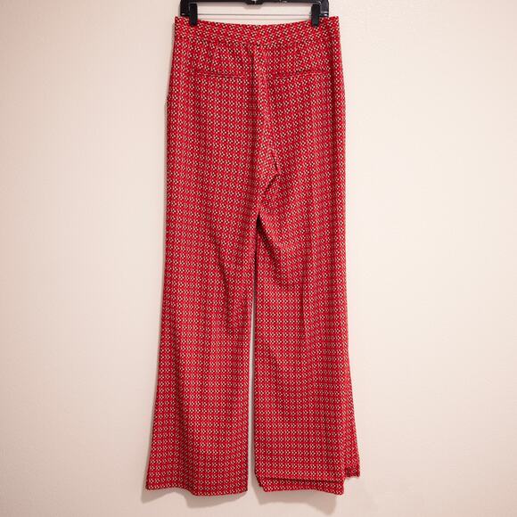 Alice + Olivia Dylan High Waist Wide Leg Pant Heart Flower Cherry SZ 8 - Picture 4 of 8